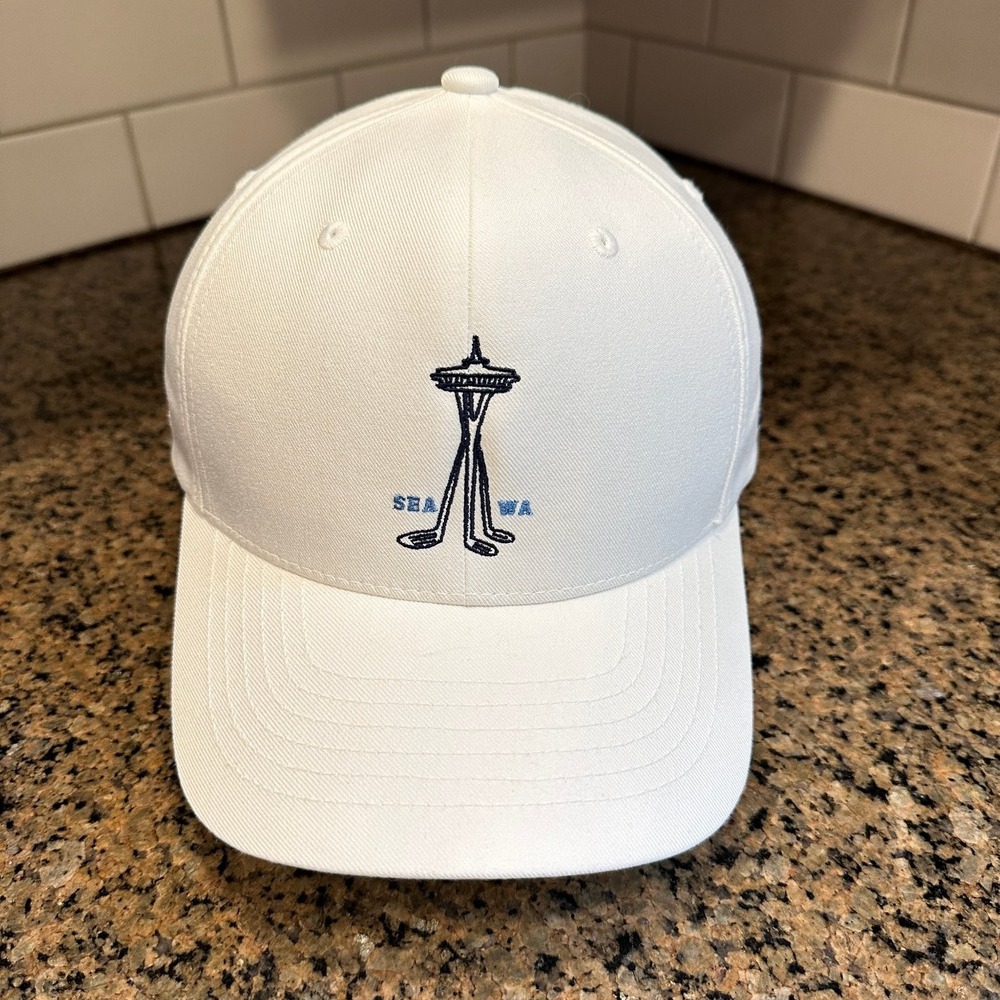 RADMOR MSNW Seattle Golf Hat Men's Adjustable White Snapback Flexfit